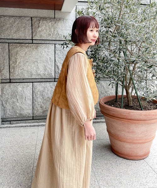 Bab（バブ）の「【ちょこび×Bab】ジャガードベストセットシアー