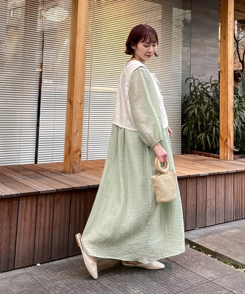 11cm　ちょこちょこ なぁなちゃん 　水玉バブーシュカワンピース セール】Frill Collar Mini One Piece/フリルカラーミニ