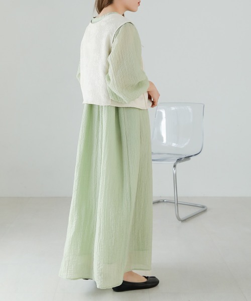 Bab（バブ）の「【ちょこび×Bab】ジャガードベストセットシアー