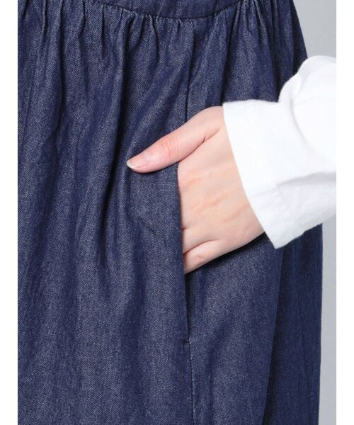 merry jenny（メリージェニー）の「デニムフリルレイヤードワンピース（ワンピース・レディース・インディゴブルー/ブラック・FREE）」の22枚目の写真