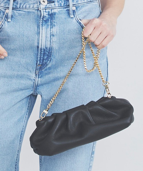 Rouge vif(ルージュヴィフ)の「【BRENTELLA/ブレンテッラ】チェーンショルダーバッグ(ショルダーバッグ・レディース・ブラック/キャメル・フリー)」の2枚目の写真