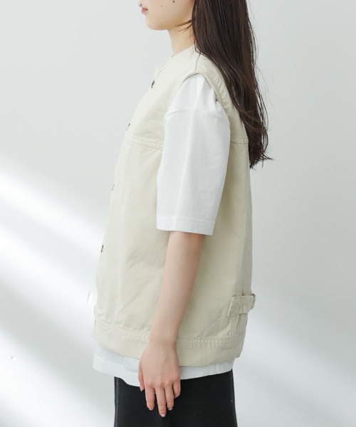 Lee（リー）の「『別注』Lee×SENSE OF PLACE　デニムベスト（ベスト・レディース・ワンウォッシュ/アイボリー・ONE）」の16枚目の写真