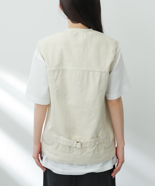 Lee（リー）の「『別注』Lee×SENSE OF PLACE　デニムベスト（ベスト・レディース・ワンウォッシュ/アイボリー・ONE）」の17枚目の写真