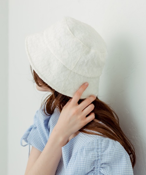 OLIVE des OLIVE（オリーブデオリーブ）の「ワッシャークロスバケットハット（ハット・レディース・ホワイト/ブラック・FREE）」の10枚目の写真