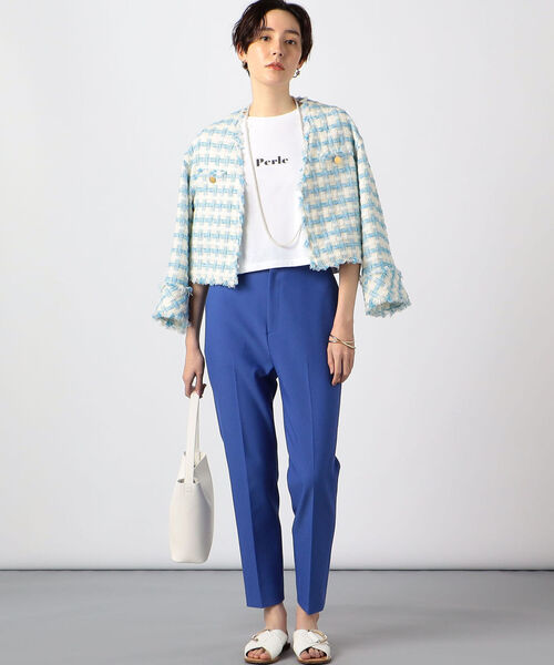 NOLLEY’S（ノーリーズ）の「ウォッシャブルハイウエスト美脚パンツ（その他パンツ・レディース・ブルー/オフホワイト/ネイビー・34/36/38）」の18枚目の写真