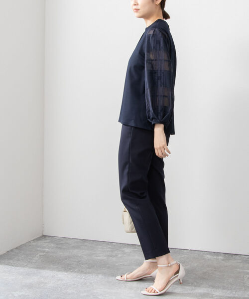 NOLLEY’S（ノーリーズ）の「ウォッシャブルハイウエスト美脚パンツ（その他パンツ・レディース・ブルー/オフホワイト/ネイビー・34/36/38）」の8枚目の写真