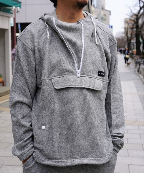 RAWLIFE(ロウライフ)の「SOUYU LIFE/ソウユウ ライフ/アノラック パーカ(パーカー・メンズ・ラベンダー/オレンジ/グレー・M/L/XL)」の9枚目の写真