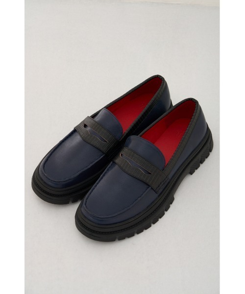 AZUL by moussy(アズールバイマウジー)の「COMBINATION LOAFER/コンビネーションローファー(ローファー・メンズ・ネイビー・MEDIUM/LARGE)」の2枚目の写真