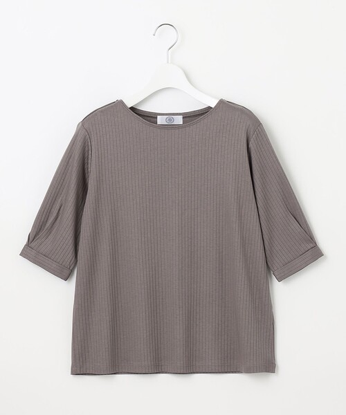 J.PRESS Ladies(J.プレス レディス)の「コットンリブ タックスリーブ カットソー(Tシャツ/カットソー・レディース・ライトグレー系/ホワイト系/ブラウン系/ネイビー系・SMALL)」の16枚目の写真