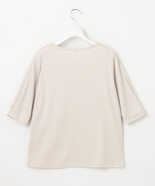 J.PRESS Ladies(J.プレス レディス)の「コットンリブ タックスリーブ カットソー(Tシャツ/カットソー・レディース・ライトグレー系/ホワイト系/ブラウン系/ネイビー系・SMALL)」の19枚目の写真