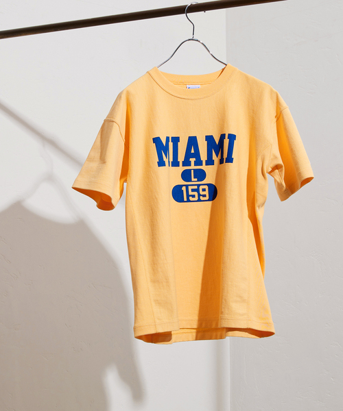 Champion◆BY別注/Tシャツ/M/コットン/YLW/CWSZ305/REVERSE WEAVE/イエロー// Champion(チャンピオン) / BY別注/Tシャツ/M/コットン/YLW