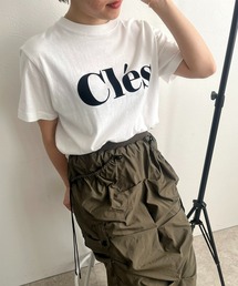 Cles フロッキーロゴTシャツ