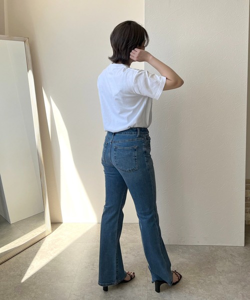 LHELBIE（レルビエ）の「Cles フロッキーロゴＴシャツ（Tシャツ/カットソー・レディース・オフホワイト/チャコールグレー/ベージュ/ホワイト/ホワイト×レッド・M）」の20枚目の写真