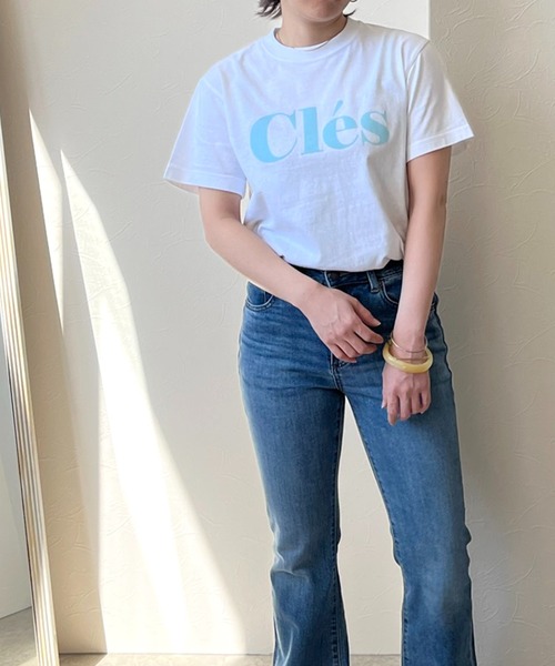 LHELBIE（レルビエ）の「Cles フロッキーロゴＴシャツ（Tシャツ/カットソー・レディース・オフホワイト/チャコールグレー/ベージュ/ホワイト/ホワイト×レッド・M）」の22枚目の写真