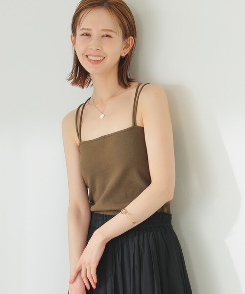 B:MING by BEAMS（ビーミングバイビームス）の「B:MING by BEAMS / キャミ ブラトップ（キャミソール・レディース・カーキ/ブラック/オレンジ・SMALL/MEDIUM）」の2枚目の写真