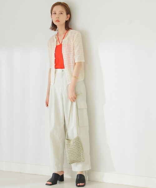 B:MING by BEAMS（ビーミングバイビームス）の「B:MING by BEAMS / キャミ ブラトップ（キャミソール・レディース・カーキ/ブラック/オレンジ・SMALL/MEDIUM）」の4枚目の写真