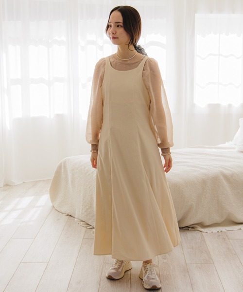 flower（フラワー）の「レディフレアワンピース（ワンピース・レディース・グレー/アイボリー・FREE）」の22枚目の写真