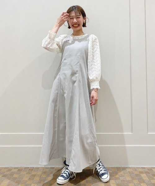 flower（フラワー）の「レディフレアワンピース（ワンピース・レディース・グレー/アイボリー・FREE）」の19枚目の写真