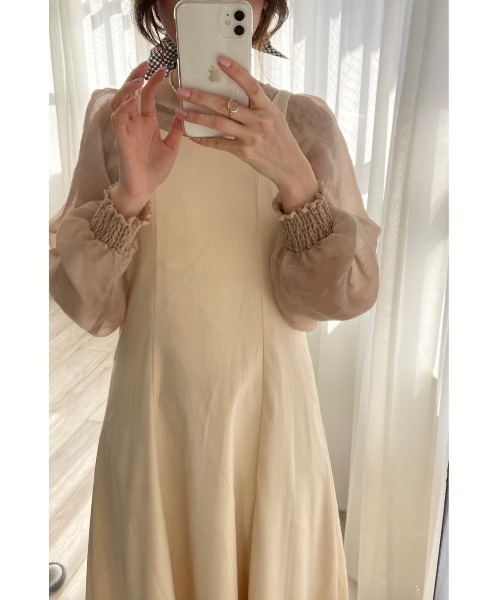 flower（フラワー）の「レディフレアワンピース（ワンピース・レディース・グレー/アイボリー・FREE）」の14枚目の写真