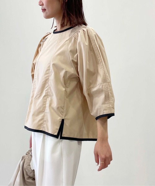 PICCIN（ピッチン）の「ピンタックボリュームスリーブブラウス（シャツ/ブラウス・レディース・ネイビー/ベージュ/オフホワイト・M）」の20枚目の写真