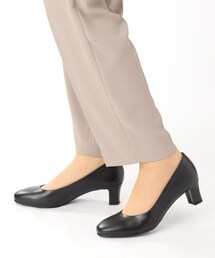 ESPERANZA | ◆履きやすい《12時間パンプス》ヒール約5.0cm/スクエアトゥ/太ヒール/結婚式 二次会 レイン対応(パンプス)