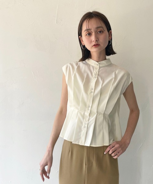 CLEIO(クレイオ)の「【CLEIO】タックブラウス(シャツ/ブラウス・レディース・アイボリー/モカ/イエロー・FREE)」の5枚目の写真