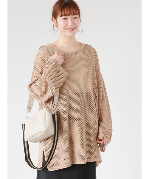 ehka sopo（エヘカソポ）の「透かし編みビッグプルオーバー（その他トップス・レディース・キナリ/ベージュ/グリーン・ﾌﾘ-）」の18枚目の写真