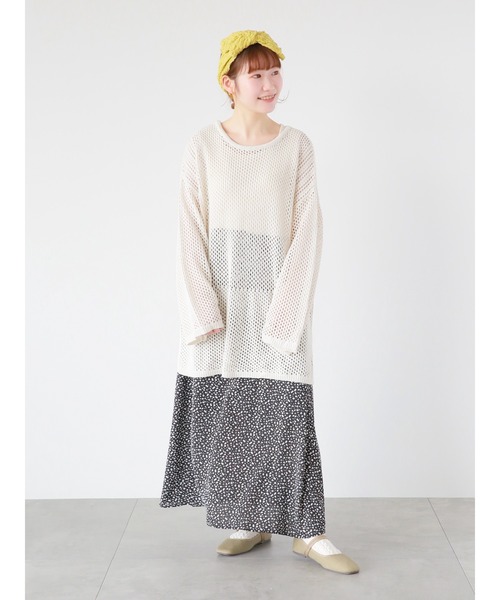 ehka sopo（エヘカソポ）の「透かし編みビッグプルオーバー（その他トップス・レディース・キナリ/ベージュ/グリーン・ﾌﾘ-）」の13枚目の写真