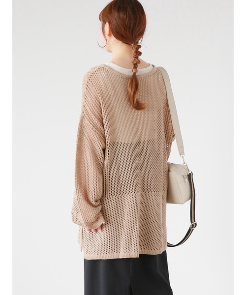 ehka sopo（エヘカソポ）の「透かし編みビッグプルオーバー（その他トップス・レディース・キナリ/ベージュ/グリーン・ﾌﾘ-）」の21枚目の写真