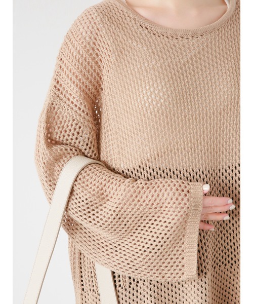 ehka sopo（エヘカソポ）の「透かし編みビッグプルオーバー（その他トップス・レディース・キナリ/ベージュ/グリーン・ﾌﾘ-）」の15枚目の写真