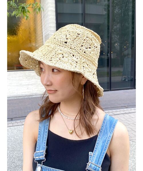 Ungrid（アングリッド）の「透かし編みハット（ハット・レディース・ブラック/ブラウン/ベージュ・FREE）」の12枚目の写真
