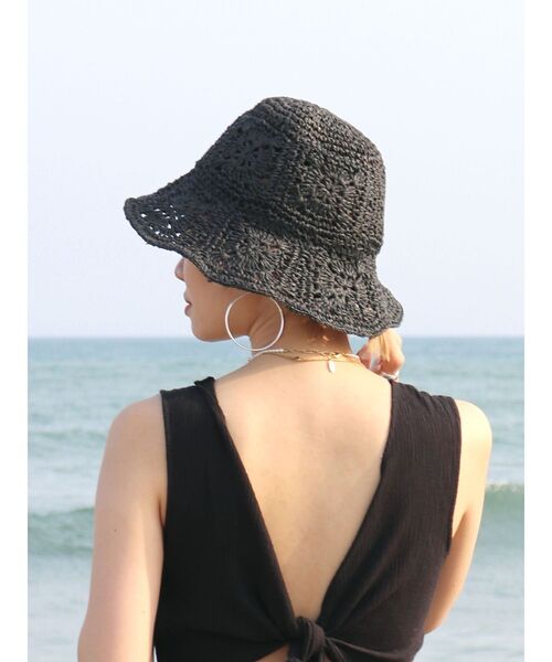 Ungrid（アングリッド）の「透かし編みハット（ハット・レディース・ブラック/ブラウン/ベージュ・FREE）」の15枚目の写真