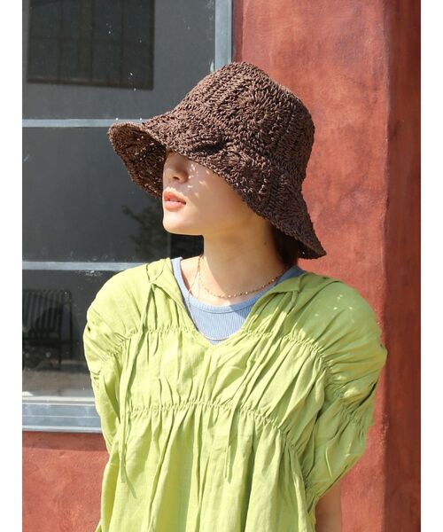 Ungrid（アングリッド）の「透かし編みハット（ハット・レディース・ブラック/ブラウン/ベージュ・FREE）」の19枚目の写真