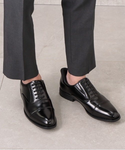 【セール】【CEDAR CREST】 スパットシューズ（ビジネスシューズタイプ）ストレートチップ 内羽根 手を使わずに履ける（ドレスシューズ）｜CEDAR CREST（セダークレスト ） 6,622円