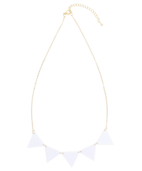 WEGO（ウィゴー）の「WEGO/三角プレートネックレス（ネックレス・レディース・ピンク/ゴールド/ホワイト/シルバー/ブラック・FREE）」の2枚目の写真