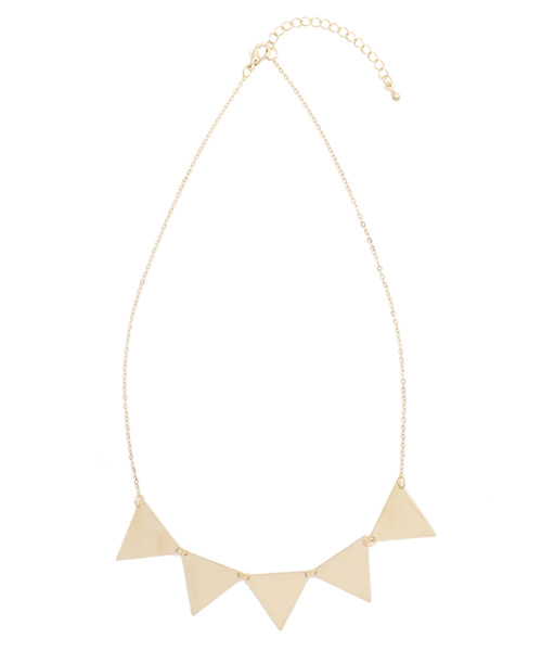 WEGO（ウィゴー）の「WEGO/三角プレートネックレス（ネックレス・レディース・ピンク/ゴールド/ホワイト/シルバー/ブラック・FREE）」の5枚目の写真