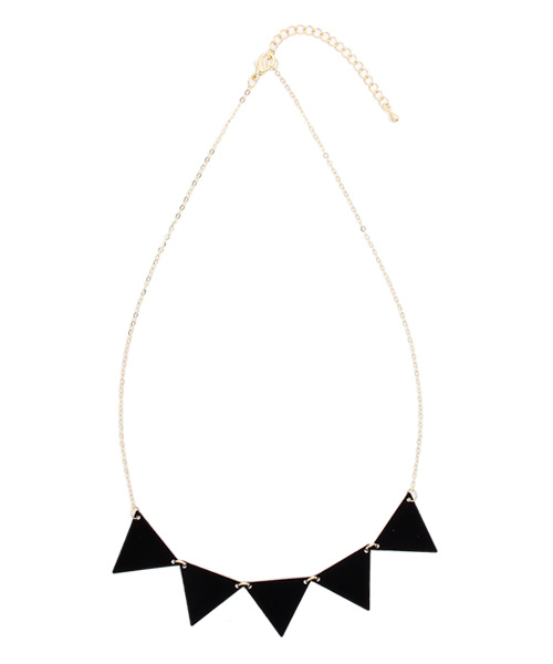 WEGO（ウィゴー）の「WEGO/三角プレートネックレス（ネックレス・レディース・ピンク/ゴールド/ホワイト/シルバー/ブラック・FREE）」の3枚目の写真