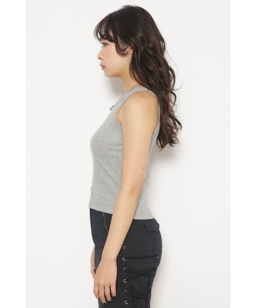 LAGUA GEM(ラグアジェム)の「USEFUL タンクトップ(タンクトップ・レディース・ネイビー系1/杢グレー/ブラック/ホワイト・FREE)」の16枚目の写真