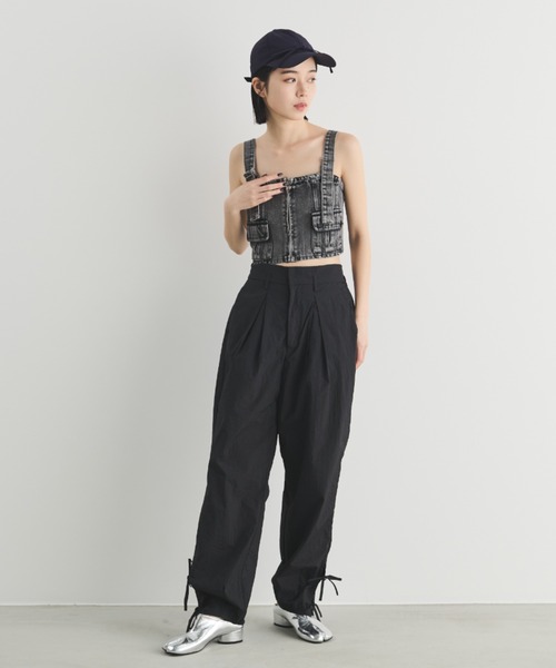 MERLOT(メルロー)の「サイドリボンナイロンパンツ(その他パンツ・レディース・ホワイト/ブラック・SMALL/FREE)」の16枚目の写真