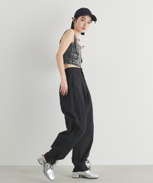 MERLOT(メルロー)の「サイドリボンナイロンパンツ(その他パンツ・レディース・ホワイト/ブラック・SMALL/FREE)」の18枚目の写真