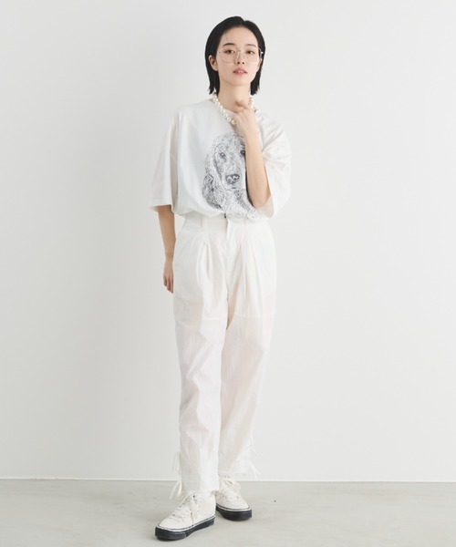 MERLOT(メルロー)の「サイドリボンナイロンパンツ(その他パンツ・レディース・ホワイト/ブラック・SMALL/FREE)」の12枚目の写真