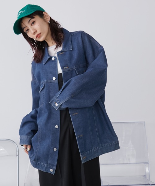 セール】オーバーサイズデニムジャケット（デニムジャケット）｜Auntie