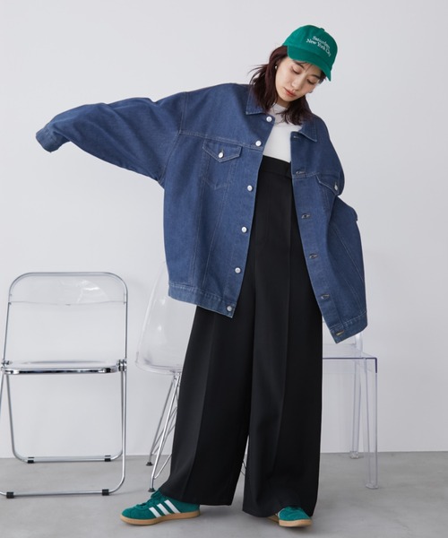 Auntie Rosa Holiday（アンティローザホリデー）の「オーバーサイズデニムジャケット（デニムジャケット・レディース・ブルー/ネイビー・FREE）」の20枚目の写真