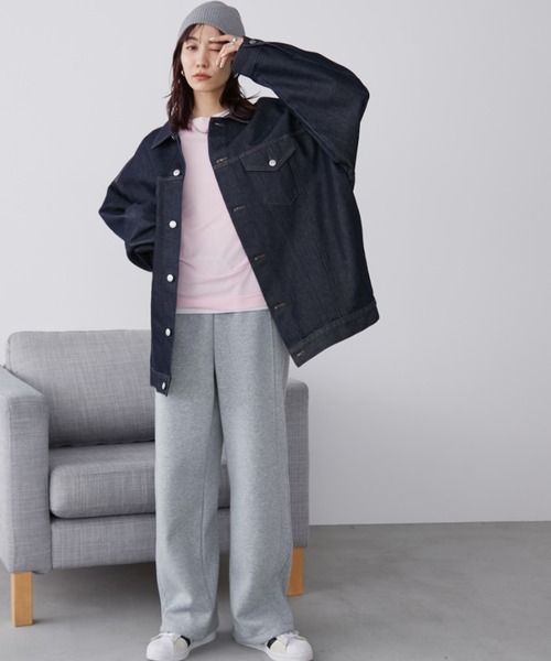 Auntie Rosa Holiday（アンティローザホリデー）の「オーバーサイズデニムジャケット（デニムジャケット・レディース・ブルー/ネイビー・FREE）」の10枚目の写真