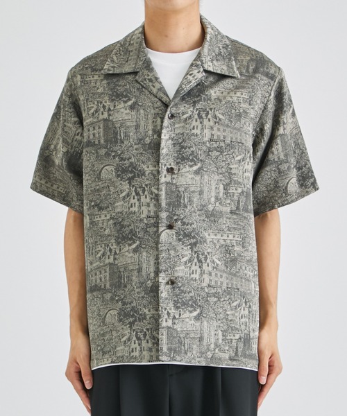 STUDIOUS(ステュディオス)の「【ETHOSENS/エトセンス】Jaquard SS shirts(シャツ/ブラウス・メンズ・ベージュ/ブルー・1/2)」の5枚目の写真