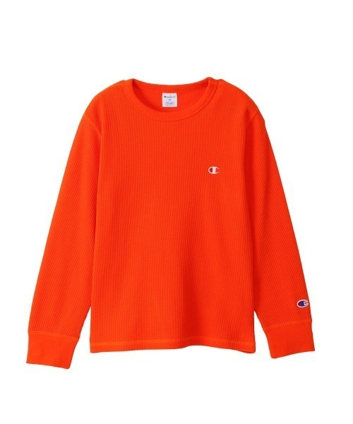 Champion（チャンピオン）の「Champion/チャンピオン　LONG SLEEVE T-SHIRT（Tシャツ/カットソー・キッズ・オリーブ/ブラック/オフホワイト/チャコールグレー/ダークグリーン/モカ/オレンジ・130/140/150/160/120）」の7枚目の写真