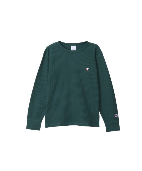 Champion（チャンピオン）の「Champion/チャンピオン　LONG SLEEVE T-SHIRT（Tシャツ/カットソー・キッズ・オリーブ/ブラック/オフホワイト/チャコールグレー/ダークグリーン/モカ/オレンジ・130/140/150/160/120）」の5枚目の写真
