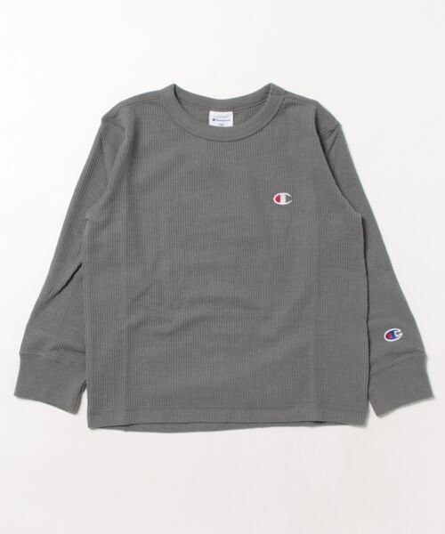 Champion（チャンピオン）の「Champion/チャンピオン　LONG SLEEVE T-SHIRT（Tシャツ/カットソー・キッズ・オリーブ/ブラック/オフホワイト/チャコールグレー/ダークグリーン/モカ/オレンジ・130/140/150/160/120）」の20枚目の写真