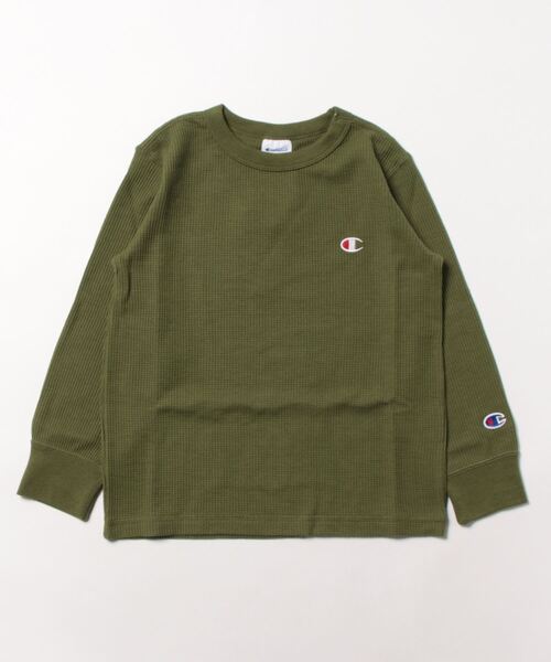 Champion（チャンピオン）の「Champion/チャンピオン　LONG SLEEVE T-SHIRT（Tシャツ/カットソー・キッズ・オリーブ/ブラック/オフホワイト/チャコールグレー/ダークグリーン/モカ/オレンジ・130/140/150/160/120）」の21枚目の写真