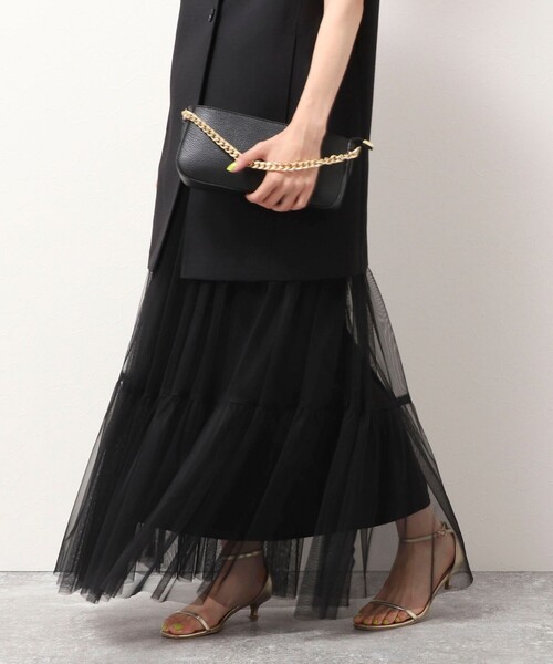 NOLLEY’S（ノーリーズ）の「◇【WEB限定】チュールスカート（スカート・レディース・ブラック/オリーブ・38/36）」の8枚目の写真